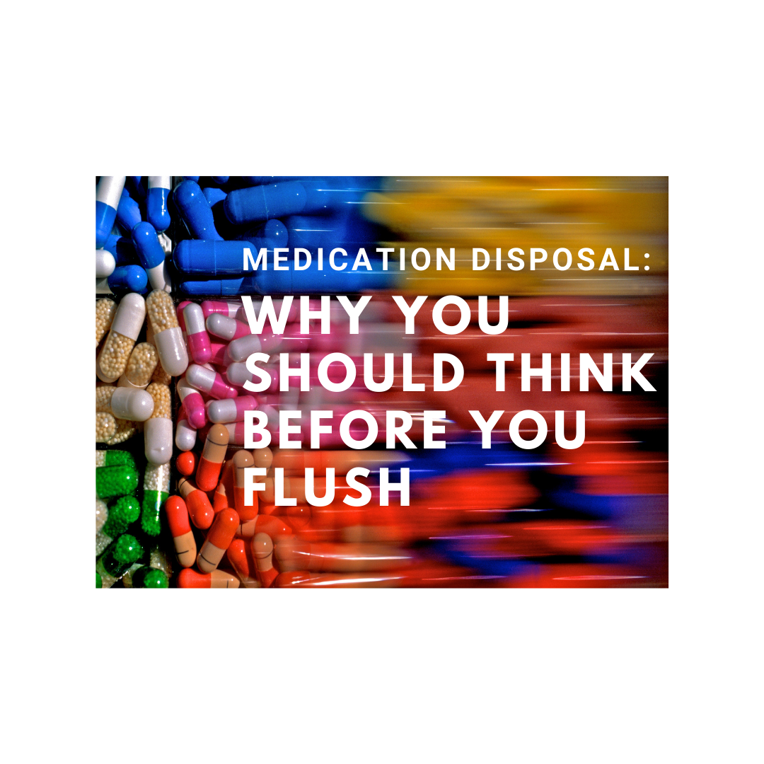 Multiple colorful medications before being disposed of